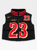 49ers McCaffrey #23 Rivalry Puffer Vest - Courtside Couture49ers McCaffrey #23 Rivalry Puffer Vest
