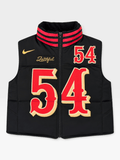 49ers Warner #54 Rivalry Puffer Vest - Courtside Couture#original_value#