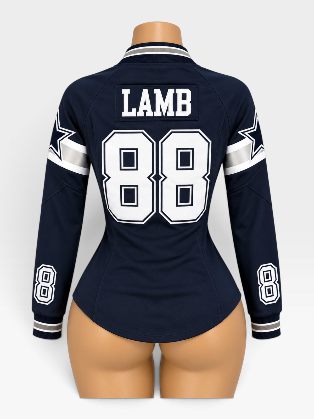 Dallas Cowboys Custom Reworked Jersey Zip-Up Jacket