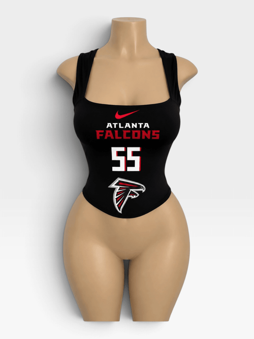 Atlanta Game Day Corset Top + Cropped Shrug Set - Courtside CoutureAtlanta Game Day Corset Top + Cropped Shrug Set