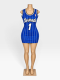 Blue & Black Orlando Magic Jersey Dress - Courtside CoutureBlue & Black Orlando Magic Jersey Dress