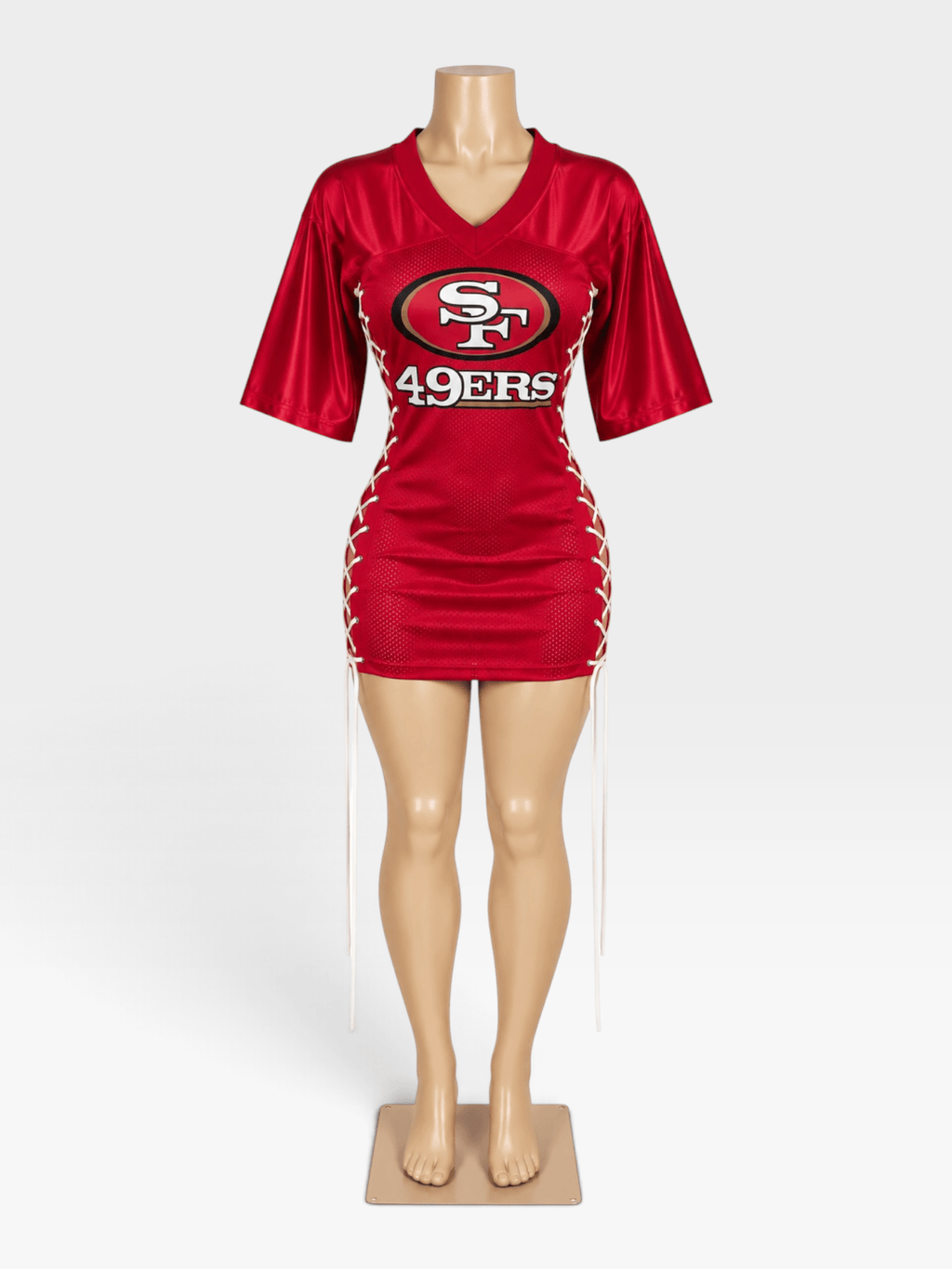 Custom 49ers Jersey Dress - Courtside CoutureCustom 49ers Jersey Dress