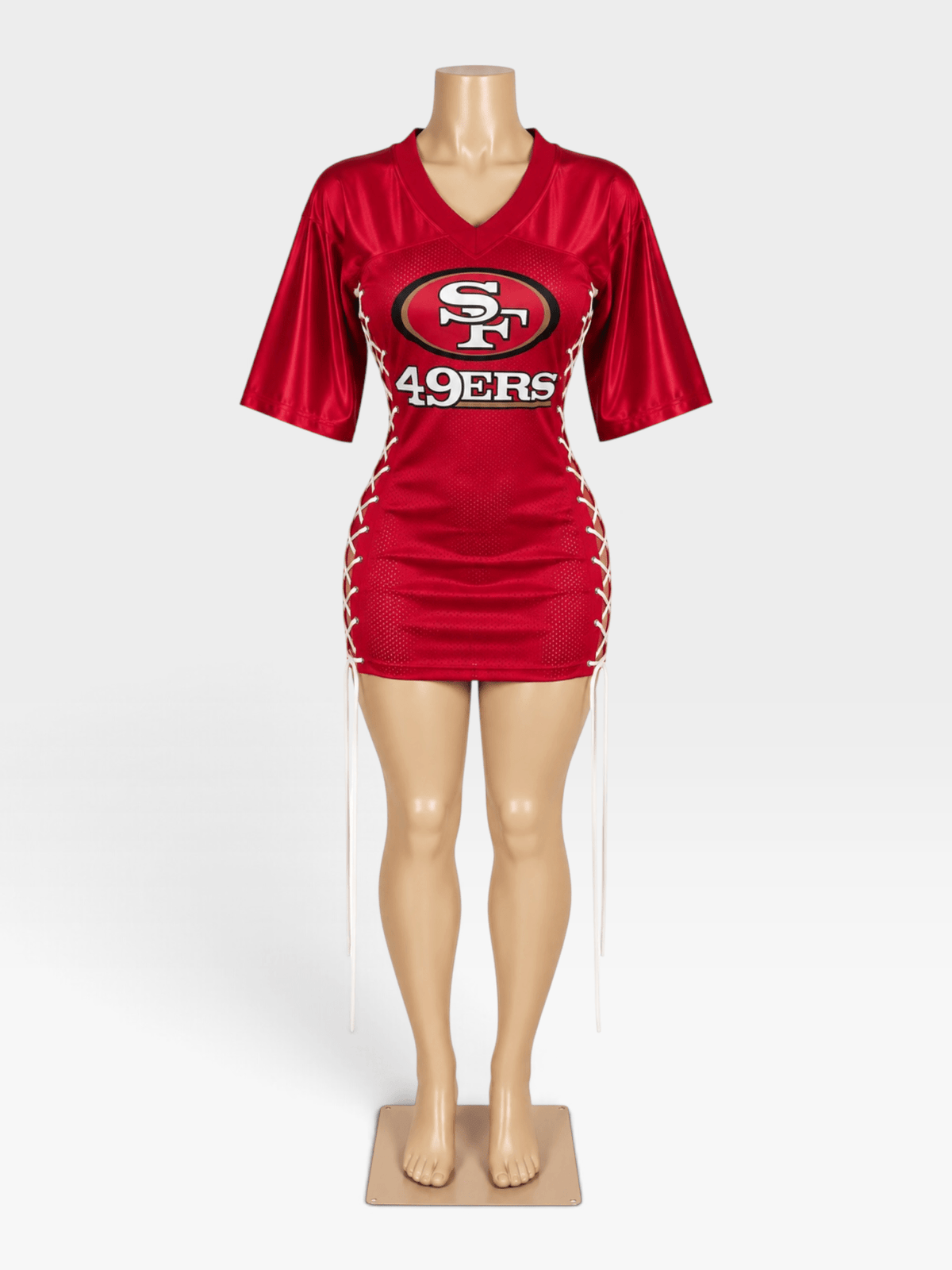 Custom 49ers Jersey Dress - Courtside CoutureCustom 49ers Jersey Dress
