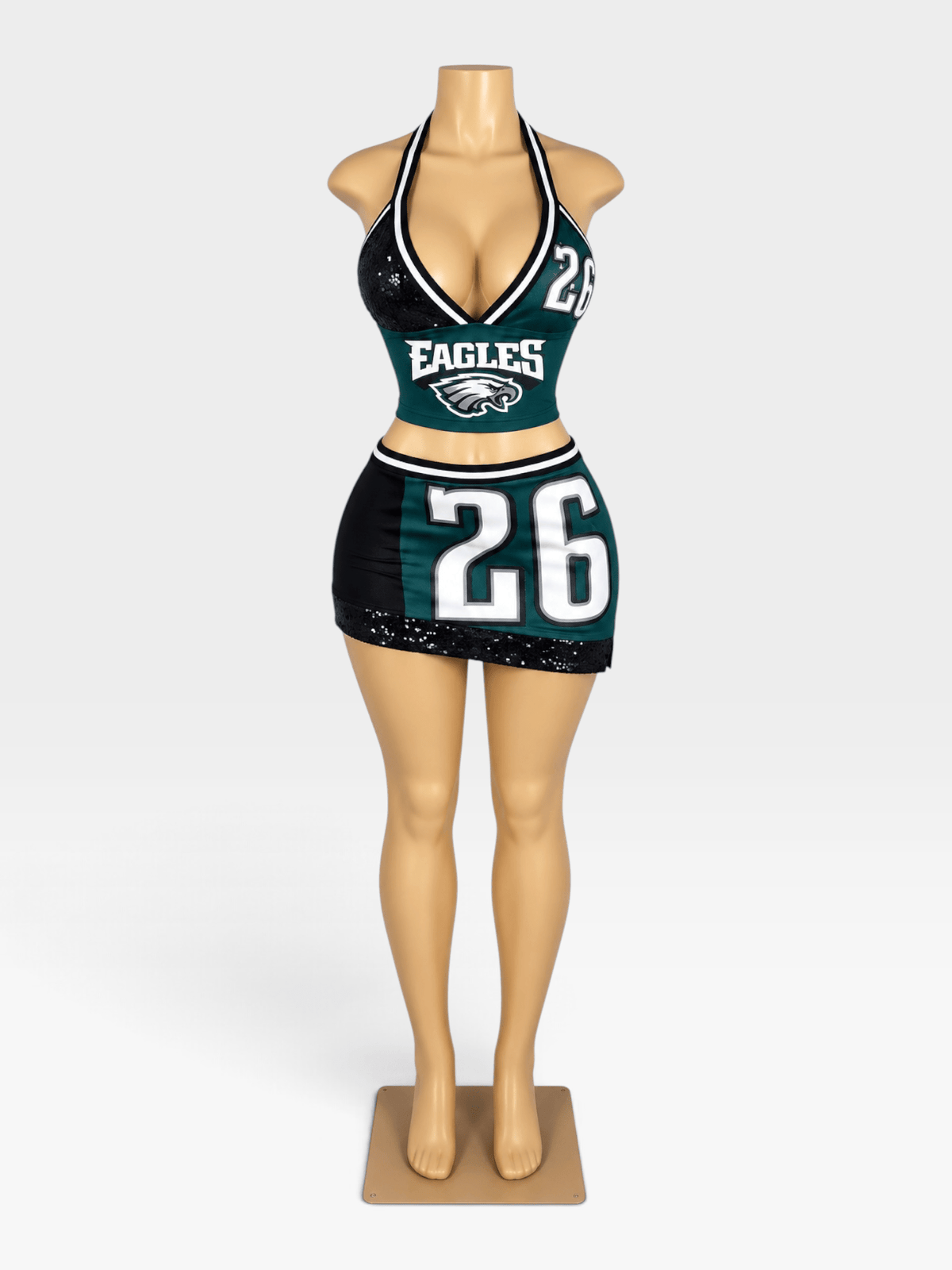 Custom Eagles 2 Piece Skirt Set - Courtside CoutureCustom Eagles 2 Piece Skirt Set