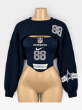Custom NFL Cowboys Corset for Women Team-Inspired Game Day Top - Courtside CoutureCustom NFL Cowboys Corset for Women Team-Inspired Game Day Top