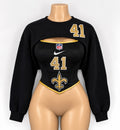 Custom NFL Saints Corset for Women Team-Inspired Game Day Top - Courtside CoutureCustom NFL Saints Corset for Women Team-Inspired Game Day Top