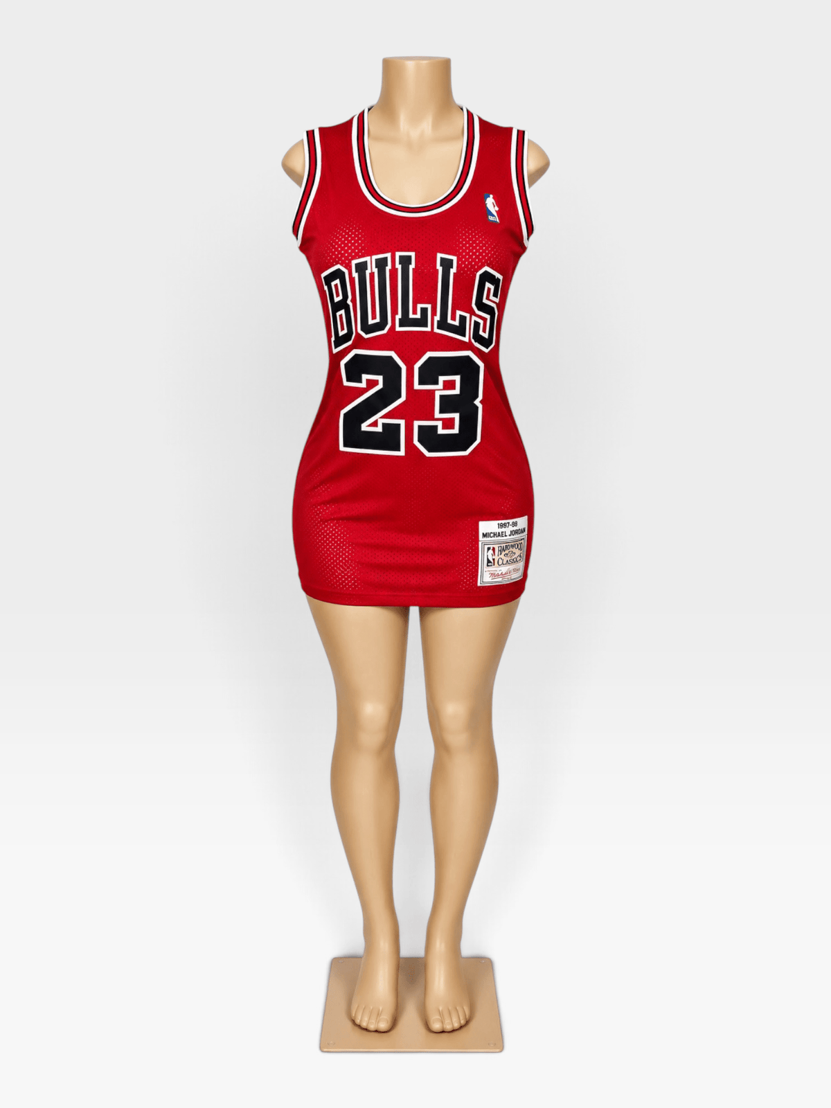 Red Chicago Bulls 23 Jordan Jersey Dress - Courtside CoutureRed Chicago Bulls 23 Jordan Jersey Dress