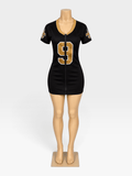 Saints Bress Zip Up Dress - Courtside CoutureSaints Bress Zip Up Dress