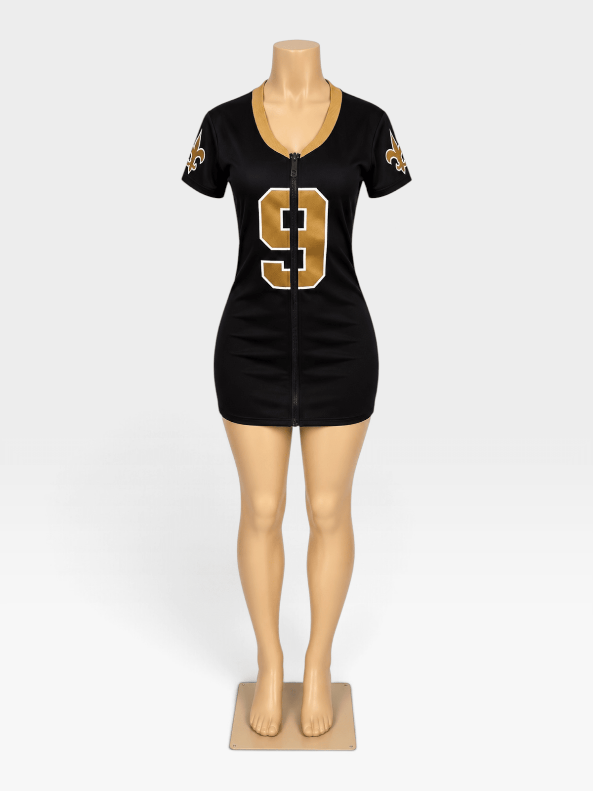 Saints Bress Zip Up Dress - Courtside CoutureSaints Bress Zip Up Dress