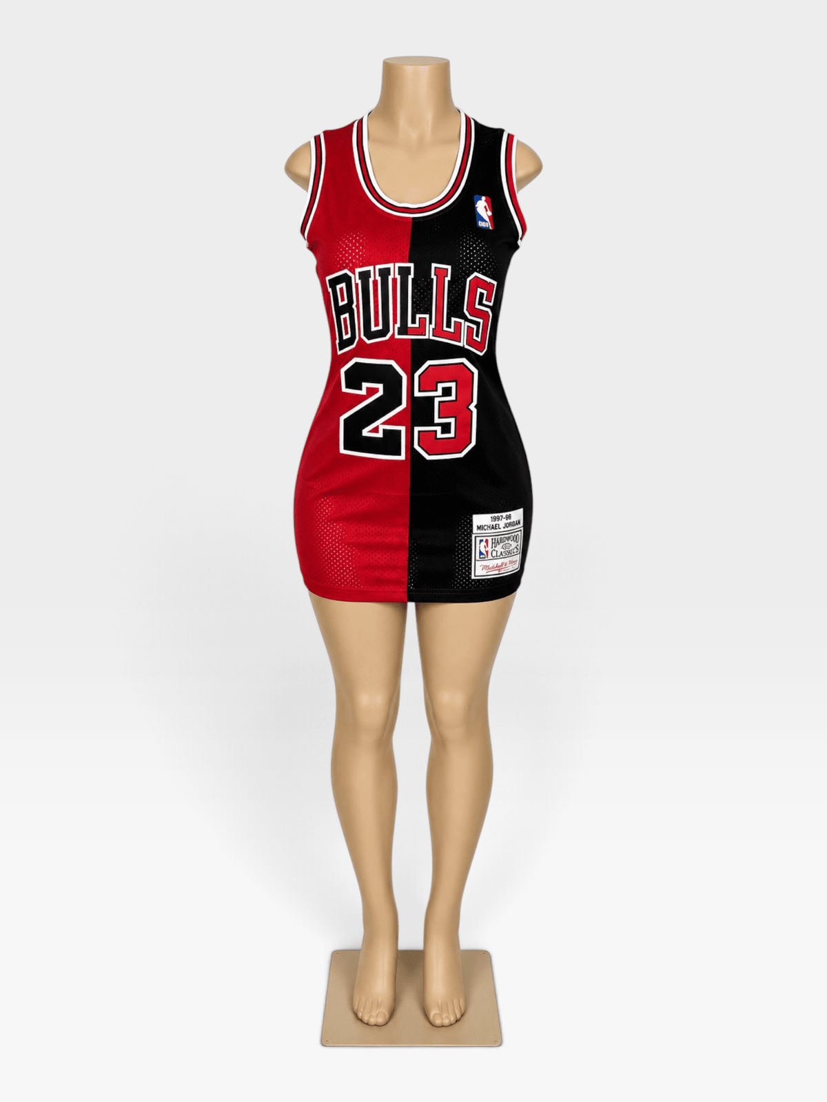 Two-Tone Chicago Bulls Jordan Jersey Dress - Courtside CoutureTwo-Tone Chicago Bulls Jordan Jersey Dress