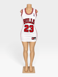 White Chicago Bulls 23 Jordan Jersey Dress - Courtside CoutureWhite Chicago Bulls 23 Jordan Jersey Dress