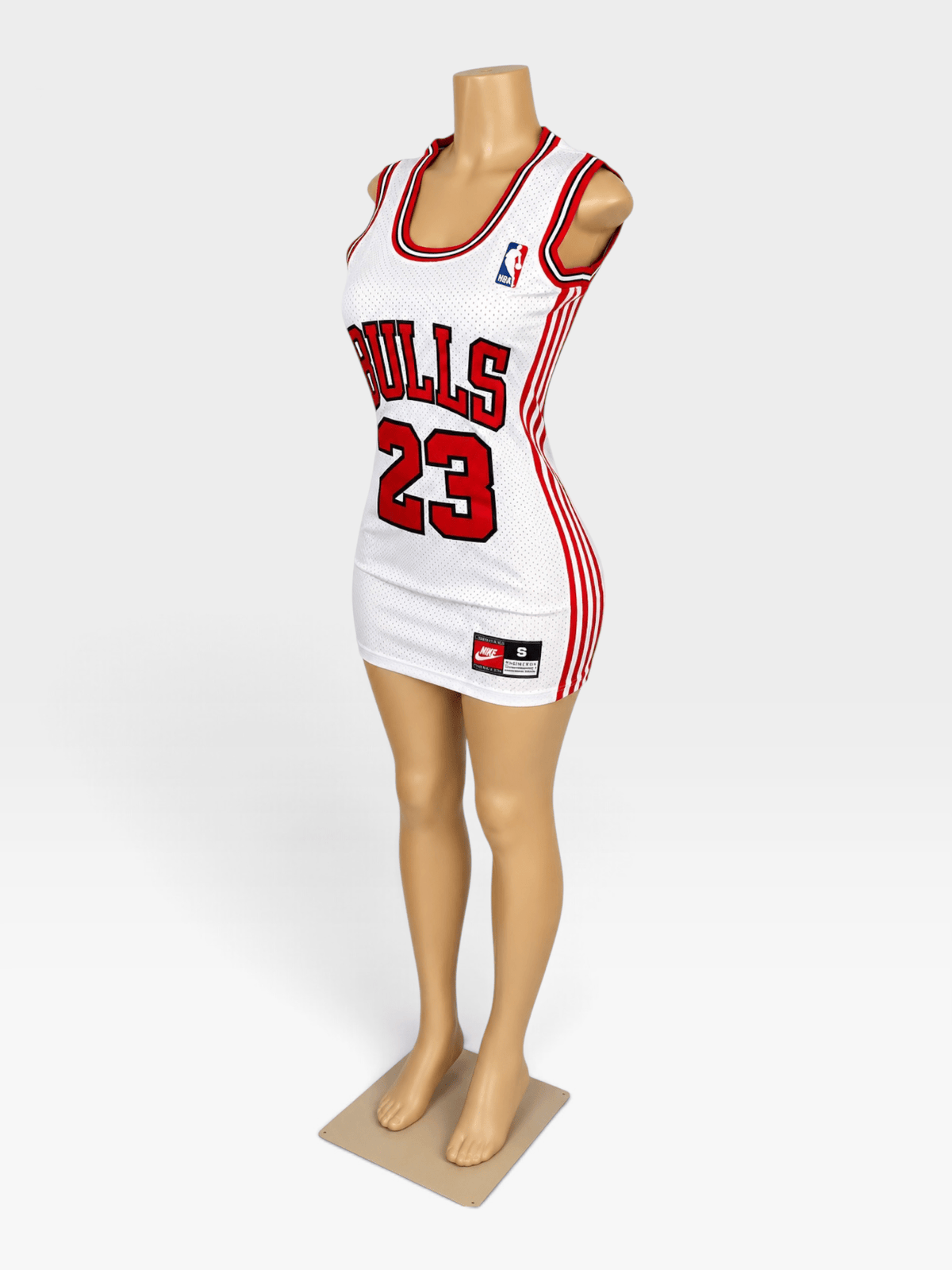 White Chicago Bulls 23 Jordan Jersey Dress - Courtside CoutureWhite Chicago Bulls 23 Jordan Jersey Dress