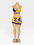 Yellow & Purple Lakers 2-Piece Skirt Set - Courtside CoutureYellow & Purple Lakers 2-Piece Skirt Set